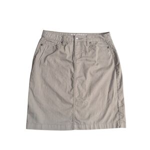 2/$15 Woman's Santana Jeans Taupe Khaki A-Line Basic Skirt- Size 8